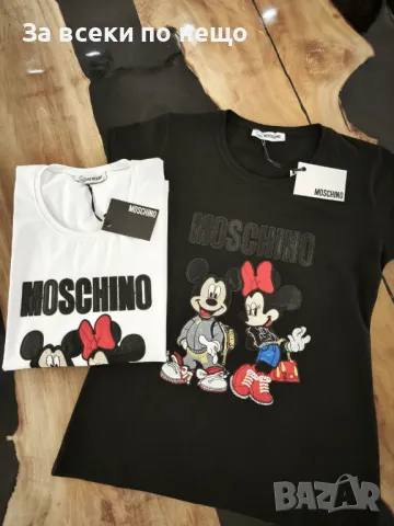 Moschino Дамска Тениска👚Дамска Блуза С Къс Ръкав Мошино - 2 Налични Цвята Код A512, снимка 3 - Тениски - 50112222