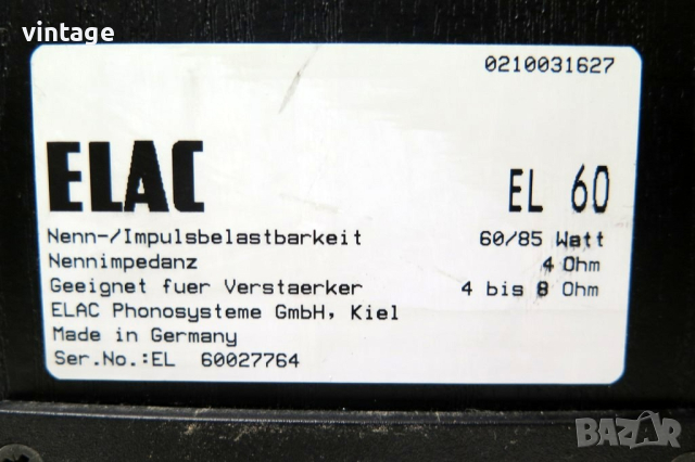 ELAC EL 60, снимка 10 - Тонколони - 44881070