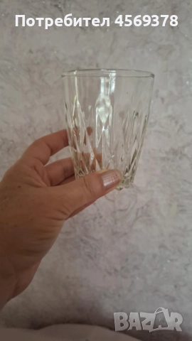 Ретро Стъклен Сервиз чаши , снимка 4 - Чаши - 52190164