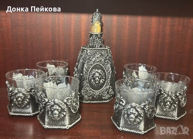 Сервиз за уиски от 7 части ръчна изработка , снимка 8 - Декорация за дома - 43618320