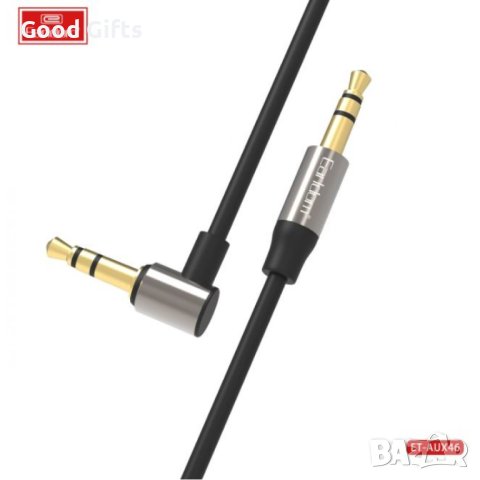 90-градусов Аудио кабел 1M, AUX Кабел, EARLDOM, снимка 1 - Кабели и адаптери - 43034915