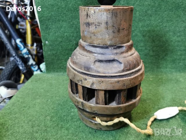 Стара нощна лампа, дърво и желязо , снимка 8 - Антикварни и старинни предмети - 39301956