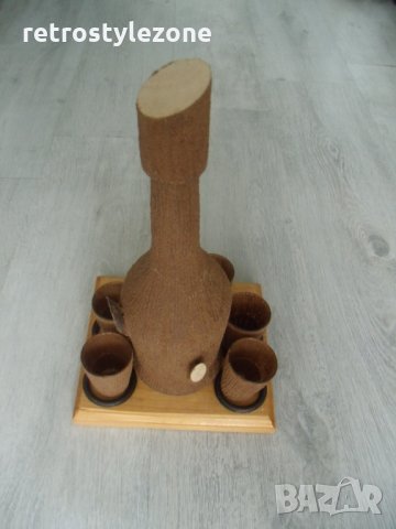 № 5428 стар комплект / сервиз - чашки с бутилка , снимка 5 - Други ценни предмети - 33281086