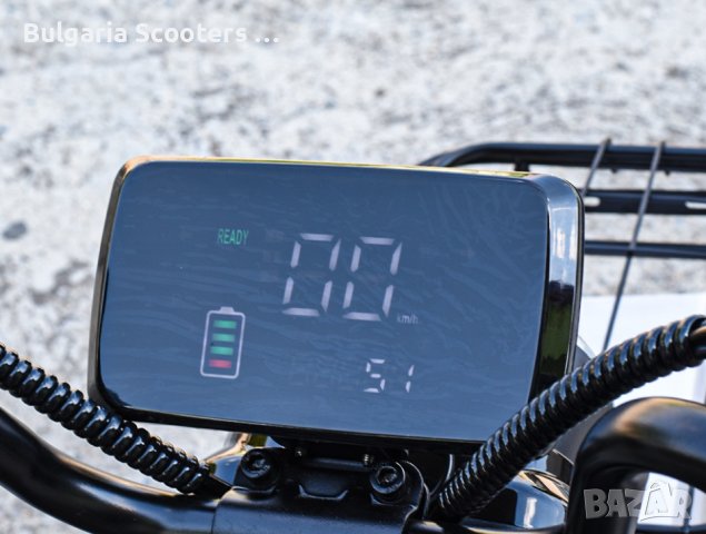 Двуместна електрическа триколка Max Motors PUDDING 1800W Нов модел RED, снимка 5 - Мотоциклети и мототехника - 43592399