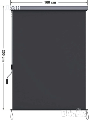 Външна ролетна вертикална щора 160х250см SONGMICS, снимка 2 - Щори - 51866900