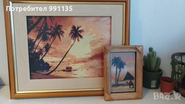 Гоблен пейзаж - палми, снимка 2 - Гоблени - 47381816