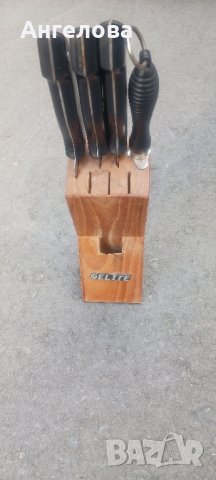 Комплект ножове с поставка Елит, снимка 3 - Други - 43363525