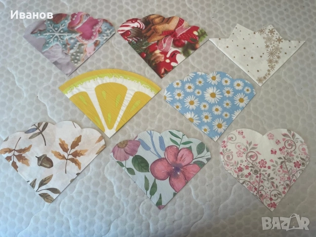 Колекция от 100 бр. кръгли и с различни форми салфетки, снимка 3 - Други ценни предмети - 52452187