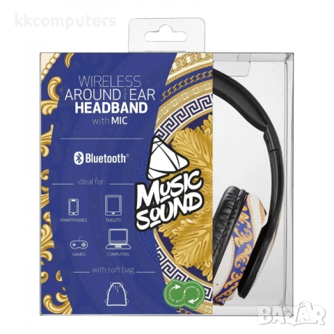 Cellular line Music Sound BAROQUE GOLD Bluetooth Слушалки, снимка 3 - Слушалки и портативни колонки - 50564326