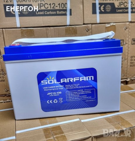 Тягов Lead Carbon (Оловно-Карбонов) акумулатор 12V 100Ah, снимка 2 - Аксесоари и консумативи - 43336315