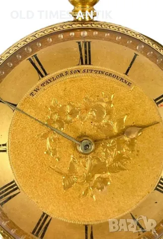 Златен джобен часовник 18 карата !, снимка 6 - Антикварни и старинни предмети - 47356801