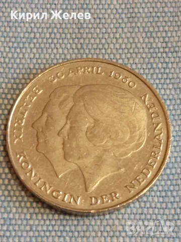 Две монети 2 1/2 гулдена 1980г.  1 гулден 1982г. Недерландия За КОЛЕКЦИЯ ДЕКОРАЦИЯ 34815, снимка 5 - Нумизматика и бонистика - 48660667