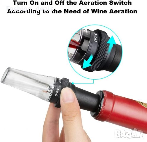 Нов Аератор за вино Наливник Аксесоар за любители Графин за червено вино, снимка 4 - Други - 36871365