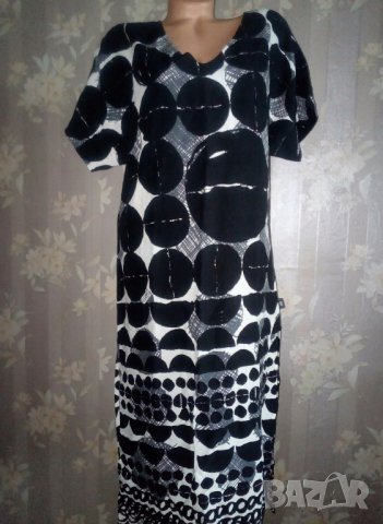 Didi S/M-Нова права рокля в черно и бяло, снимка 6 - Рокли - 32360867
