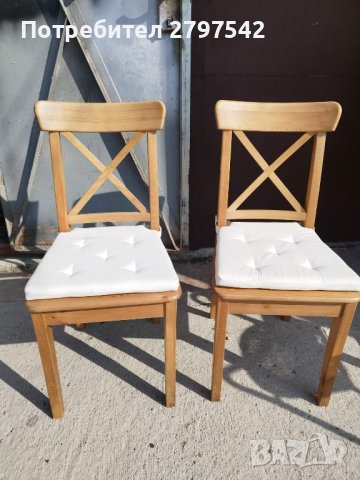 Дървени столове 2 броя, снимка 1 - Столове - 43498004