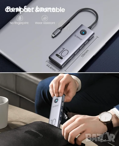 Докинг станция ORICO -CX 10 в 1, хъб с 4K @ 60Hz HDMI, снимка 6 - Друга електроника - 50747227