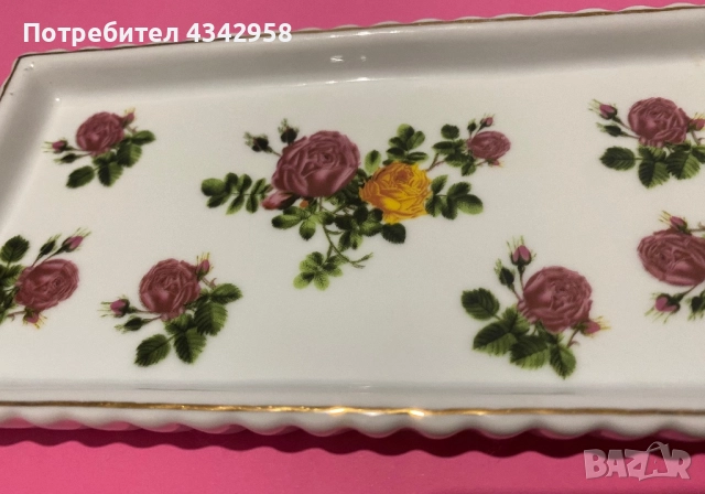 Винтидж порцеланова чиния. Германия., снимка 3 - Антикварни и старинни предмети - 52597034