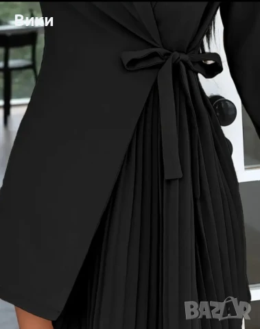 Елегантен модел плисирана рокля-блейзър, размер  М, снимка 4 - Рокли - 51342439