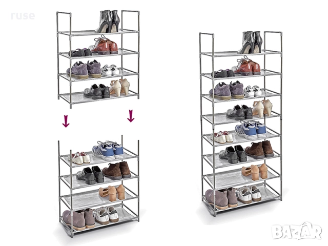 НОВИ! Етажерка за обувки 4 рафта 12 чифта, снимка 4 - Други - 52519164