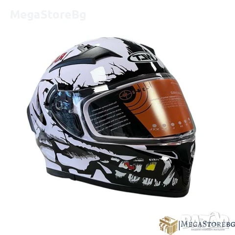 Каска за мотор 108 - размер L - White, снимка 9 - Аксесоари и консумативи - 50526839