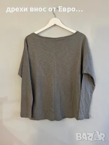 Сива дамска блуза М, снимка 2 - Блузи с дълъг ръкав и пуловери - 50059163