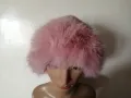 Дамска пухкава шапка в розов цвят, снимка 10