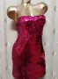 М ZARA Червена рокля с пайети , снимка 1
