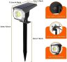 Нови 2 броя Слънчеви LED Светлини Лампи за Двор Ограда 18 Диода, IP67, снимка 2