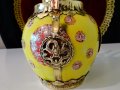 Тибетска порцеланова кана,чайник,обков мед и месинг. , снимка 7