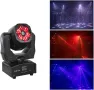 Преносими LED сценични светлини с движеща се глава и управление (6x12W + лазер), снимка 1