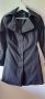 Черен памучен шлифер с подплата, снимка 1