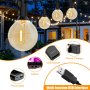 AUOPLUS Led крушки,15M G40 Patio String Lights с 25 нечупливи димируеми LED пластмасови круш, снимка 4