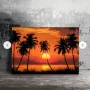 Картина на платно с дървена рамка-Залез слънце,океан,палми, снимка 5