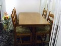 Маса с 4 стола, масив. Внос., снимка 4