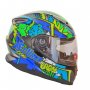 Каска за Мотор 999-6 Син/Зелен 181596-999-6 BLD, снимка 1