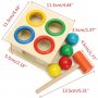 3568 Дървена играчка с топчета и чукче, снимка 7