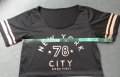 L/XL къса блузка/кроп топ с надпис NY City, снимка 9