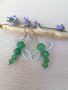Ръчно изработени обеци от авантюрин "Водно конче" , снимка 4
