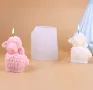 3D агне агънце овца Силиконов молд форма за свещи гипс сапун смола , снимка 4