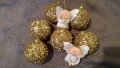Коледни играчки топки златни, снимка 1 - Декорация за дома - 27013705