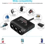  Kingwei адаптер за зареждане за запалка, 4 USB порта, превключвател за iPhone, iPad и др, снимка 6