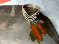 СТАР АЖУРЕН СРЕБЪРЕН ПРЪСТЕН СРЕБРО ВИСОКА ПРОБА РЪЧНА РЕТРО АРТ ИЗРАБОТКА 49726, снимка 4