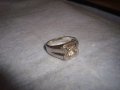 МНОГО КРАСИВ СТИЛЕН ПОСРЕБРЕН МОДЕН АРТ ПРЪСТЕН с ГОЛЯМ ЮВЕЛИРНО ФАСЕТИРАН ЦИРКОН 27616, снимка 6
