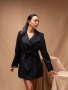 Елегантно Черно Дамско Палто , снимка 2