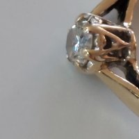 Дамски златен 375 проба пръстен с брилянт 0.25 карата-диамант, снимка 9 - Пръстени - 35474595