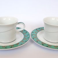 ROSENTHAL - немски порцелан сервиз чаши два двойни сета за кафе чаши сервиз , снимка 1 - Други ценни предмети - 44132486