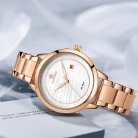 Дамски часовник NAVIFORCE Clarity Rose Gold/White 5008 RGW., снимка 5 - Дамски - 34744589