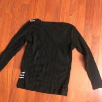 Черна плетена блуза с камъчета, снимка 3 - Блузи с дълъг ръкав и пуловери - 33619920
