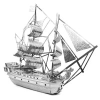 3D лазерно изрязан металeн пъзел Black Pearl Pirate Ship - Направи си сам., снимка 5 - Пъзели - 43156990