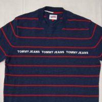 Tommy Jeans Pullover оригинален пуловер L памучен пуловер Hilfiger, снимка 2 - Пуловери - 44077784